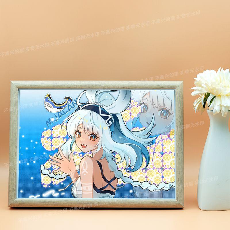 7Inch Genshin Impact Marani Game Photo Decorative Stand/Wall Hanging/Shelf Ornament for Dormitory/Study Room