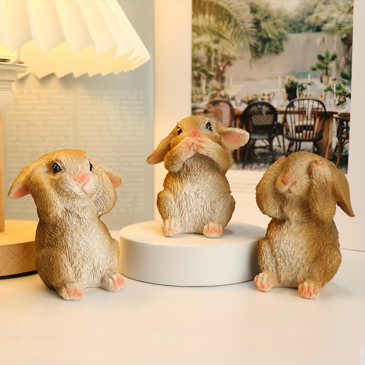 Three Cute Little Rabbits, Home Garden Landscape Decorations