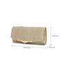 Women's Bag Banquet Bag Clutch Bag Pleated Metal Cover Wedding and Evening Bag