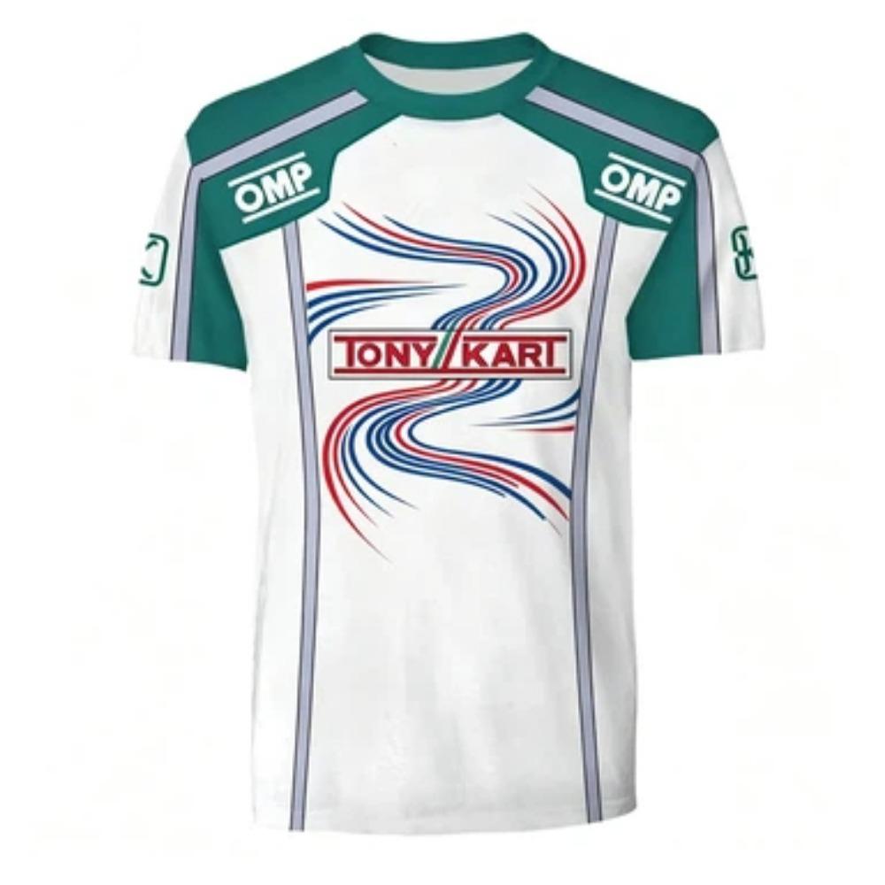 Tony Kart Rennjerseys Kartfans T-Shirt Outdoor Sport Kurzarm T-Shirts Herren Damen Oversized T-Shirts Sommer Schnelltrocknendes T-Shirt