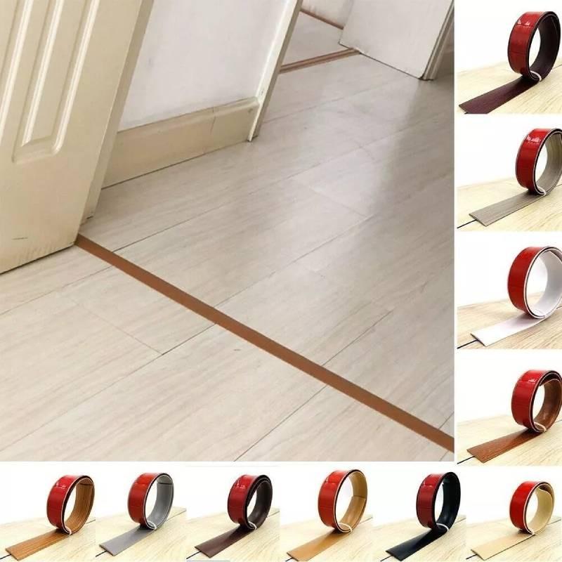 Durable Pvc Transition Strip For Seam Concealment Self Adhesive Design For Modern Home Decor In Bathrooms Living Rooms And Sports Areas
