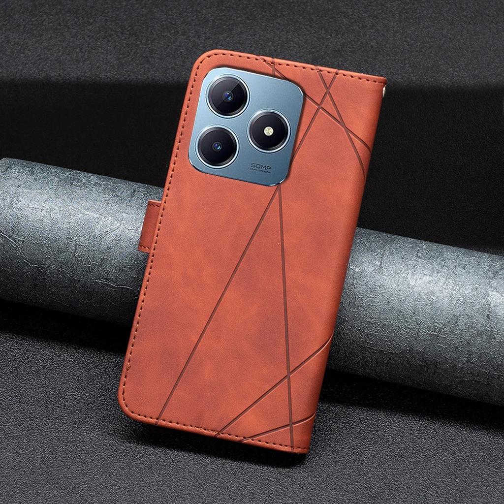 Luxus Stoßfest Klapp Leder Brieftaschen Hülle für Realme C61 C63 12 Plus 5G C65 4G 12 Pro 5G 12 Pro Plus 5G C67 4G 12 5G Cover