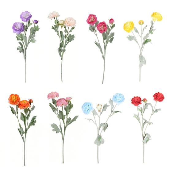 Fiore di Peonia Artificiale con 2 Fiori Doppi e 1 Bocciolo Ramo di Peonia Finta con Gambo per Bouquet da Sposa Fai-da-te Centrotavola per Casa Ufficio