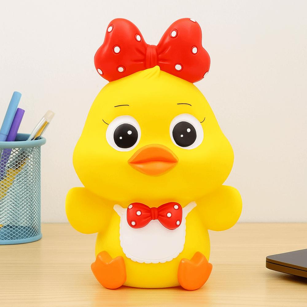 Savings Tank Little Yellow Duck Piggy Bank Decorative Duck Model Piggy Bank  Children/Kids