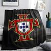 1PC Portugal National Football Logo Patterned Flannel Blanket Suitable For All Seasons for Home Decor Warmth and Comfort Gifts Holiday Present