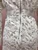 2025 Women's Lace Hollow Long Sleeve Stand Collar Dress - 5 Color Irregular Design