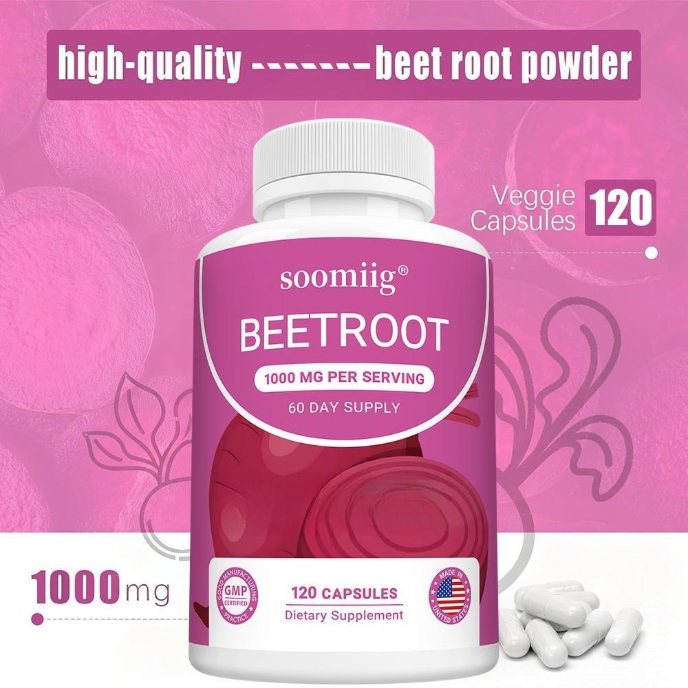 Bio-Rübenpulver 1000 mg pro Portion Nahrungsergänzungsmittel 120 Kapseln