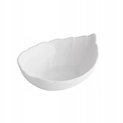 Miska Szklana Salaterka Liść Biała Uniwersalna 14cm 200ml 1szt