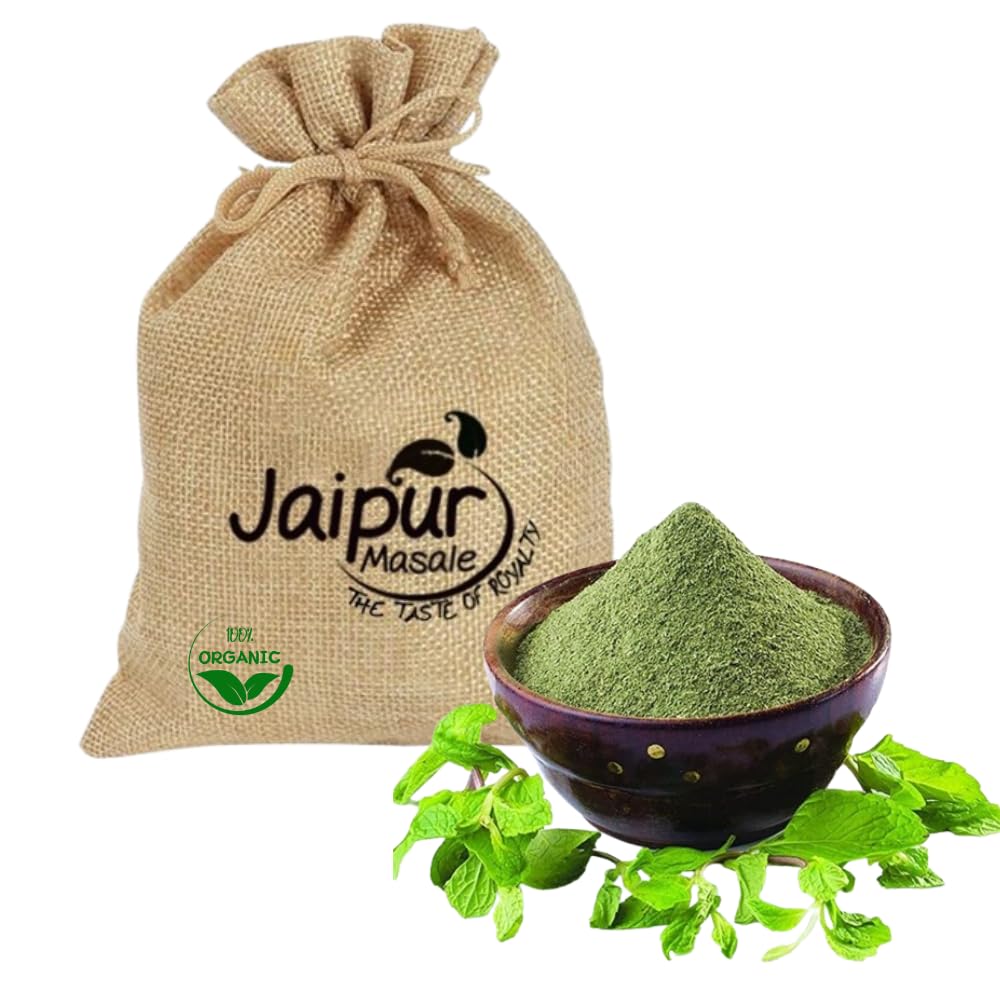JAIPUR MASALE Dry Mint Leaves | Sukha Pudina Patti | Pudhina Leaves | Dried Pudina Patti | Dried Mint Leaves | Improve Skin Health | Use Fo
