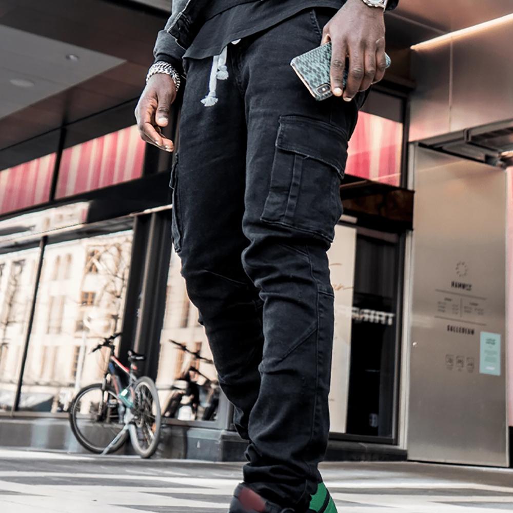 Buy Mens Pocket Denim Cargo Combat Long 