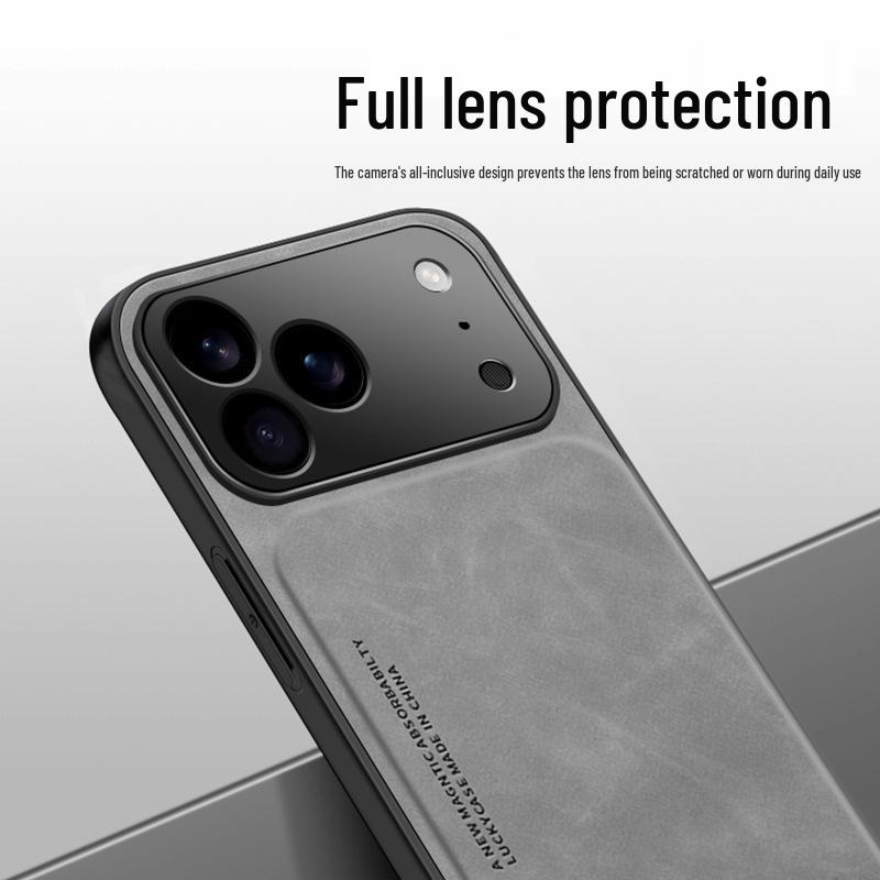 iPhone 17 Air Lambskin Magnetic Charging Case for 16 Pro - Skin-Feel, Anti-Drop, Soft.