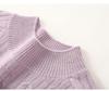 Women's Retro Cable-Knit Cashmere Half-Turtleneck Sweater - Autumn/Winter Base Layer, Solid Color