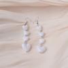 Korean Style Lovely Heart Pendant Long Tassel Earrings Red Peach Drop Ear For Women Girls Best Gift Wholesale