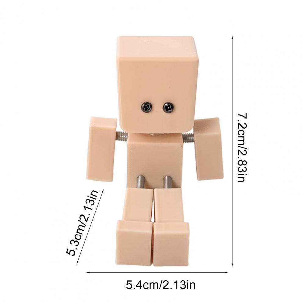 Shaking Feet Doll 3D Printed Shaking Man Figurine Battery-Free Physics-Driven Rocking Decor with 12 Expressions for Car Dashboar