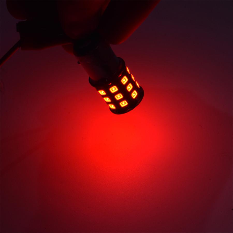 2XRed 1156 706 P21W BA15s S25 33-SMD-2835 LED Bulb For Car Tail Brake Stop Light