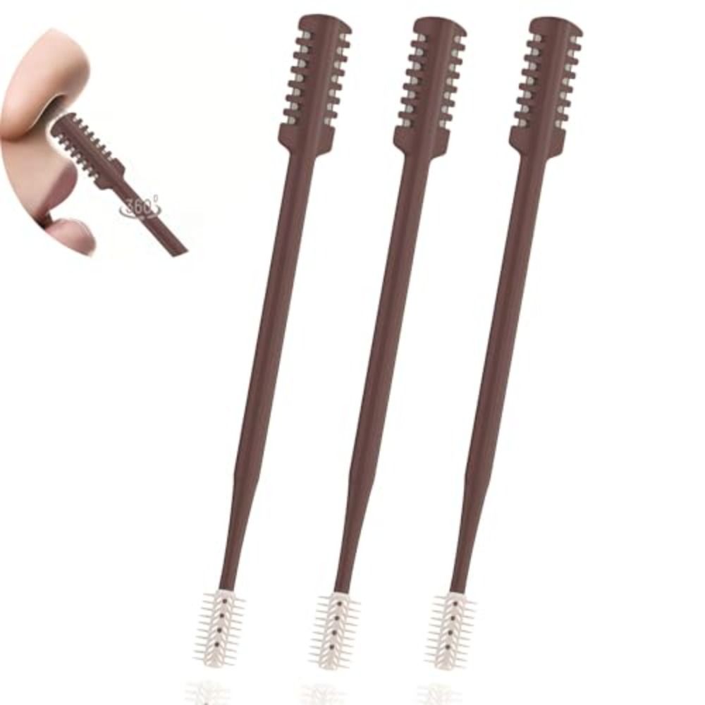 3Pcs/Set Washable Manual Nose Hair Cutter 360° Rotating Hair Removal Tool  Personal Grooming