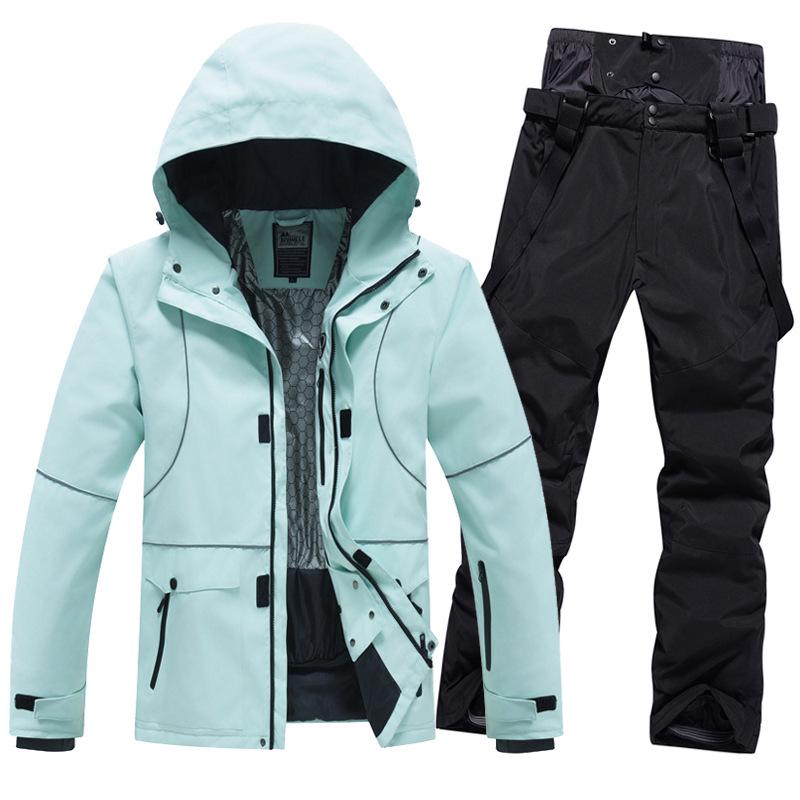 Couple's Ski Suit Set: Outdoor Winter Windproof, Waterproof, Warm, Breathable, Loose-fit for Single/Double Board Skiing.