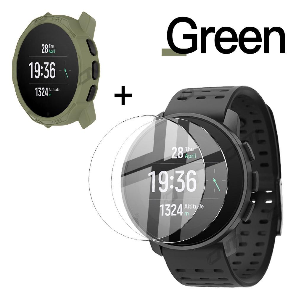 Case + Tempered Glass for Suunto 9 Peak / Pro 9H Premium Screen Protector & Bumper Protective Cover for Suunto 9 Peak Accessoroy