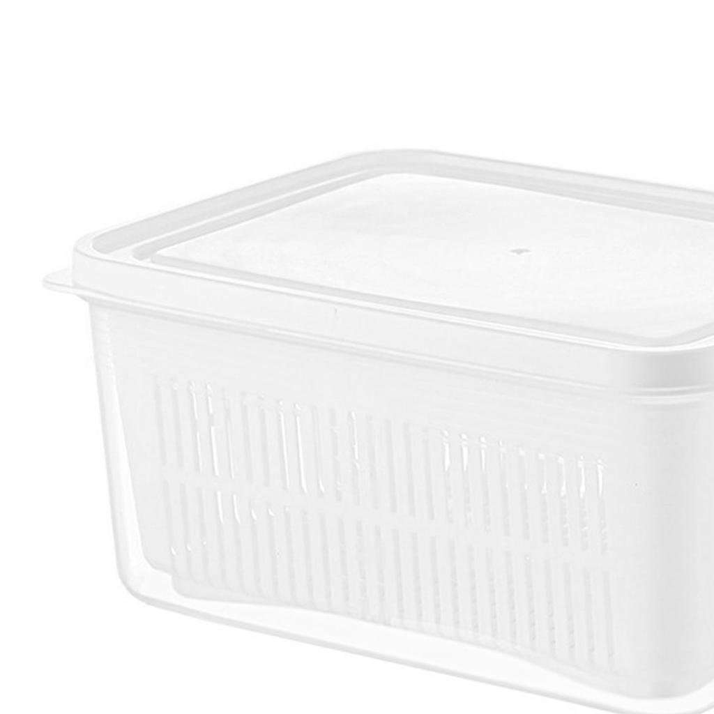 Gemüsewaschkorb Kunststoff mit staubdichtem Deckel Doppelschichtiger Abtropfkorb für die Küche