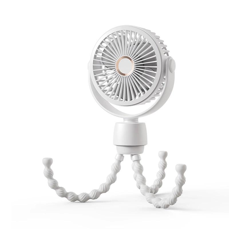 

Ventilador portátil de pulpo para cochecito de bebé, silencioso y recargable por USB