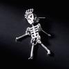 Skull Skeleton Drop Pendant Earrings Hip Hop Ear Stud Jewelry for Male & Female