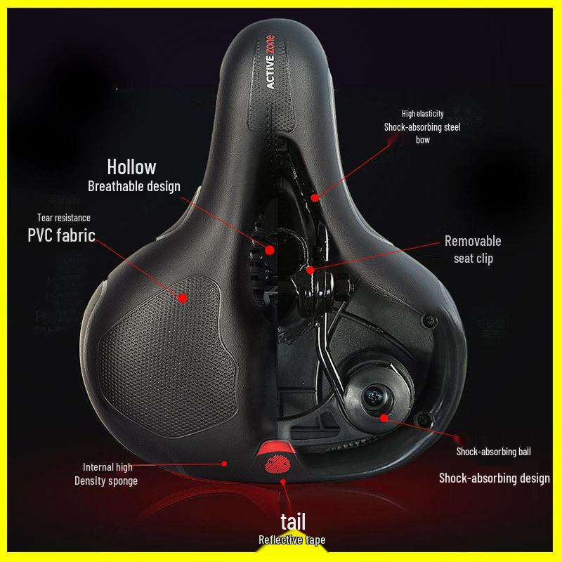 Super Soft Shock-Absorbing Mountain Bike Seat Cushion with Breathable Hollow Design