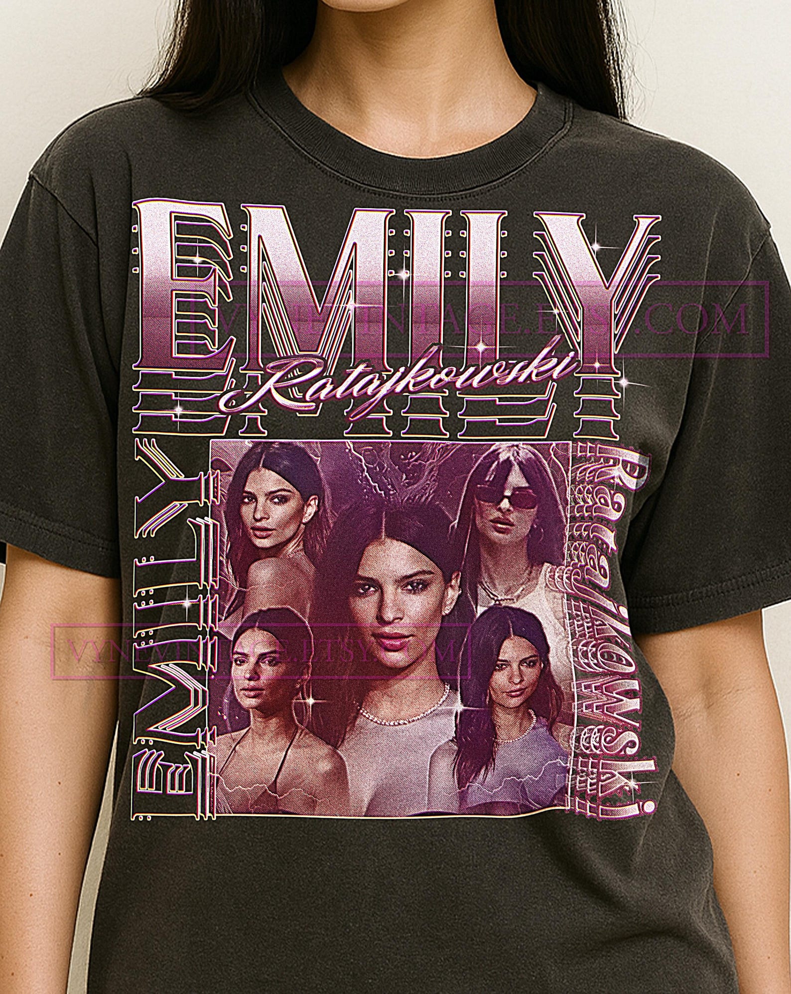 EMILY RATAJKOWSKI T-Shirt, Vintage Model Actress Celebrity Star Performer Tee, 90s Retro Throwback, Emily Ratajkowski Sweater 2XL