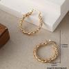 Women's  Minimalist Twisted Woven Hoop Metal Earrings for Daily Parties, Personalized Jewelry Accessories