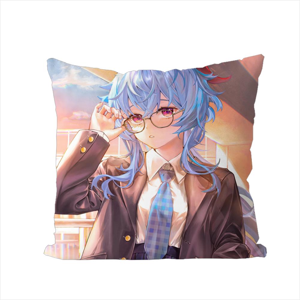 

Ganyu Genshin Impact Pillow Case For Car Sofa Decorative Home Doublesided Print Plush Square Throw Pillow Cushion Cover 30x30cm