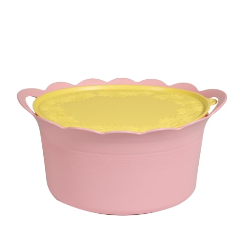 

Sunmany Ai Collection Storage Case, Storage Box, Box Case, Soft Pink Body with Yellow Lid, Shell, Soaking Laundry, Dishwasher, Soft Case, Washboard, M