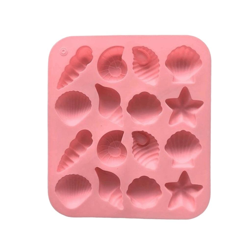 Conch 3D Shell Mold Starfish Shape Marine Animal Mold Silicone Chocolate Mold  Candy Making розовый