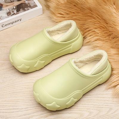 Fashion Fashion Winter Cotton Shoes for Men and Womens Warm Slip On EVA Shoes Indoor Outdoor Waterproof Garden Shoes Thick Bottom Clogs
