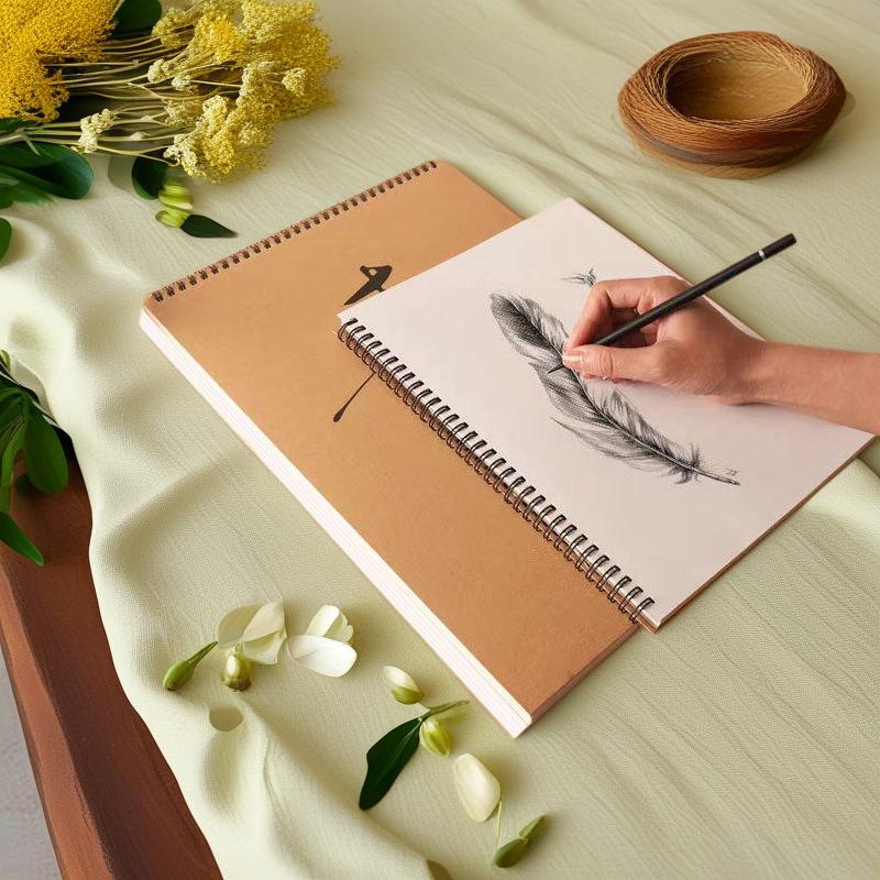 

Thickened coil sketch book A4 special 8K sketch book for art students, special painting book 16 open hand-painted sketch paper 16K
