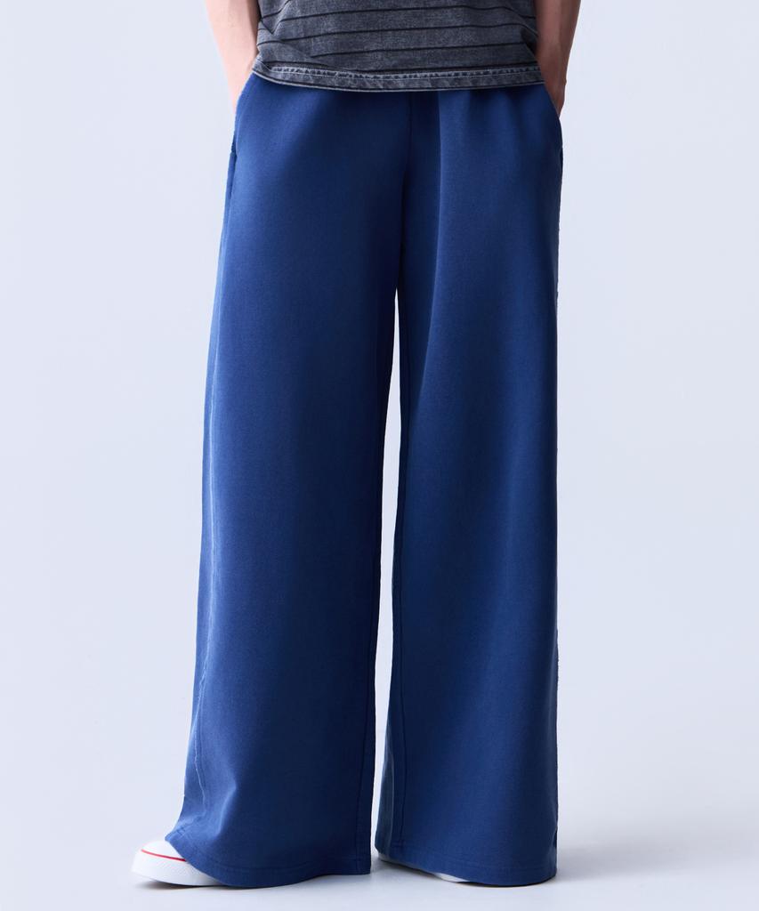 ADERNM Vintage Raw Edge Wide Pants Blue