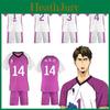 Haikyuu Shiratorizawa Akademie Volleyball Kostüm Trendiges Kurzarm Sportswear Set