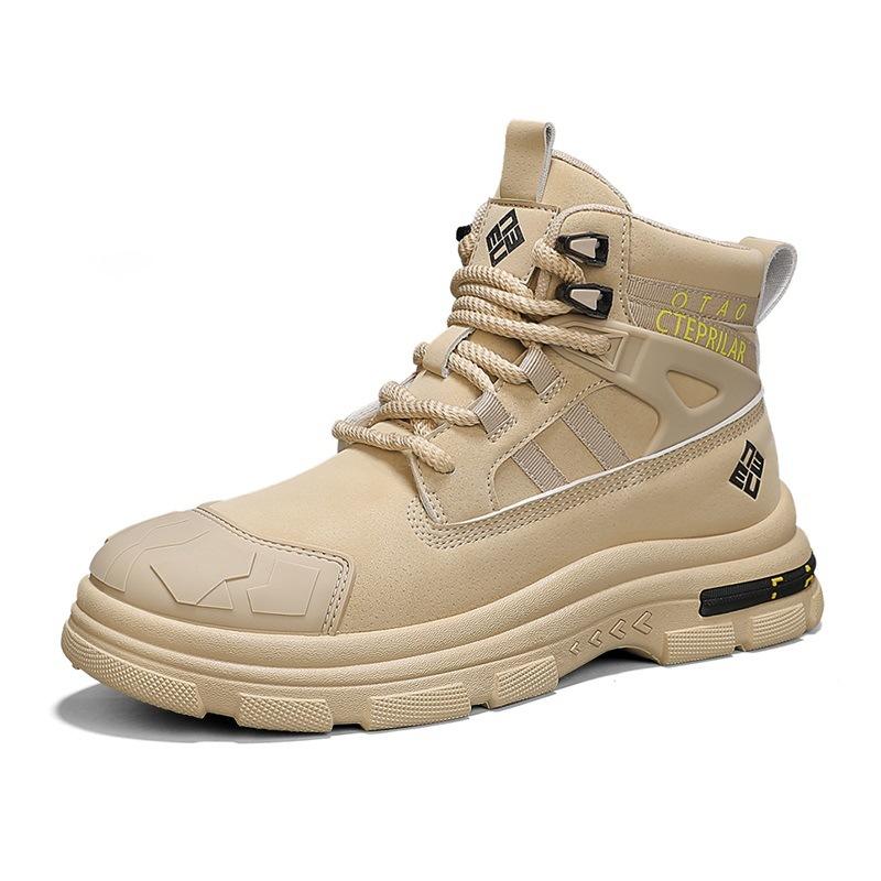 

Autumn new thick-soled Martin boots men s high-top trendy British style short boots medium-top tooling boots men s outdoor boots 44