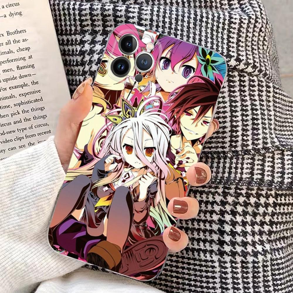Anime No Game NO life Phone Case for iPhone 15 8 7 6 6S Plus X SE 2020 XR XS 14 11 12 13 Mini Pro Max Mobile Case