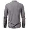 Men's Long Sleeve Henley Shirts Vintage Stand Collar Pullover Tops Casual Tee Shirt with Drawstring Comfortable Athletic Workout T-Shirts for Men