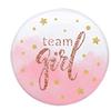 10Pcs Gender Reveal Theme Tinplate Badges Team Boy Girl Button Pins for Baby Shower Birthday Guests Party Favors Decoration