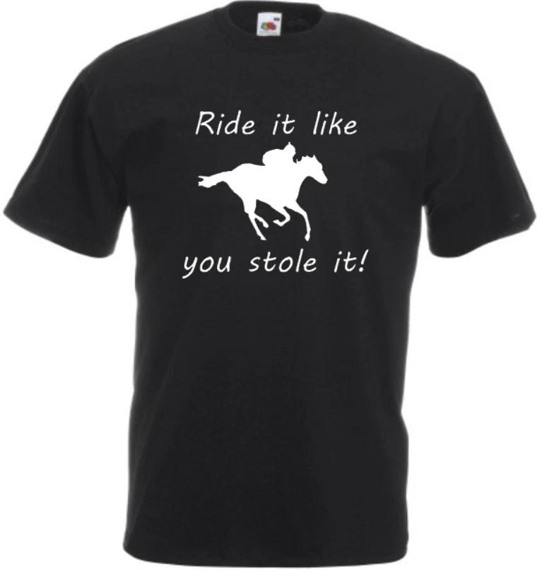 Funny horse riding t shirt 4 colours kids adults unisex multi listing pony new 110