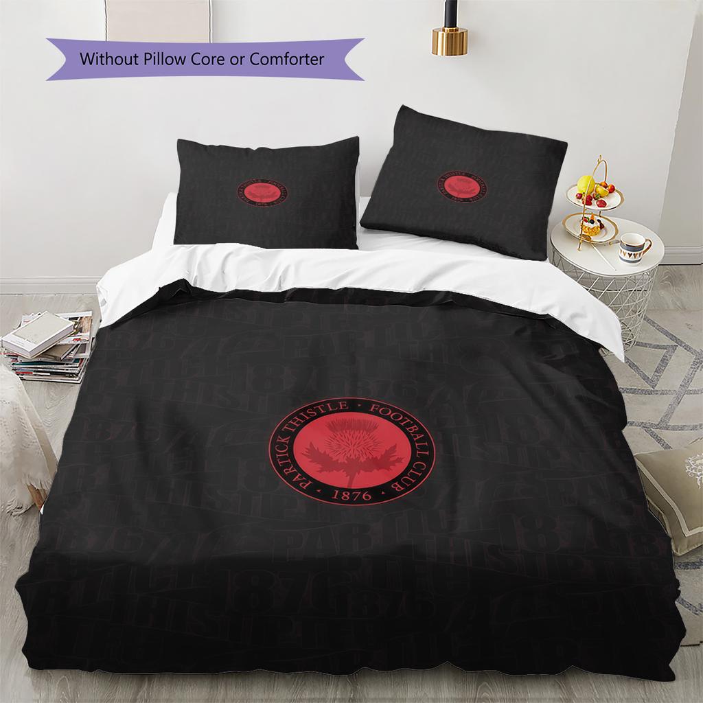 Partick Thistle Football Club Pattern Bedding Quilt Set  Home Decoration  Gift (1 * duvet cover + 2 * pillowcase  without core)