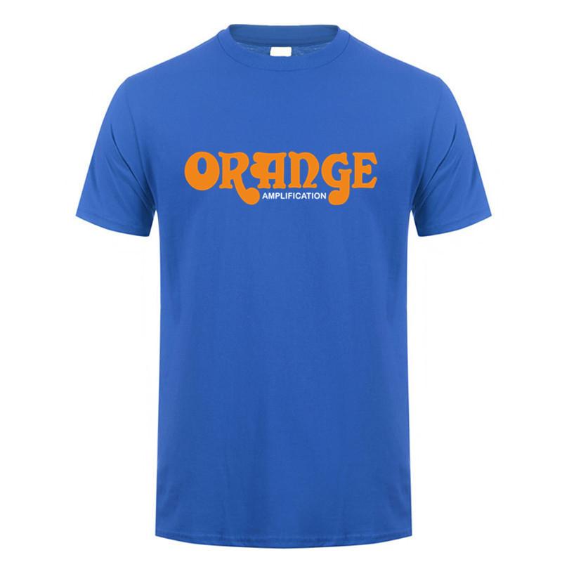The British Guitar Amps Orange T Shirts Unisex Casual Short Sleeve Mans Cool Cotton Orange AMP Tshirt