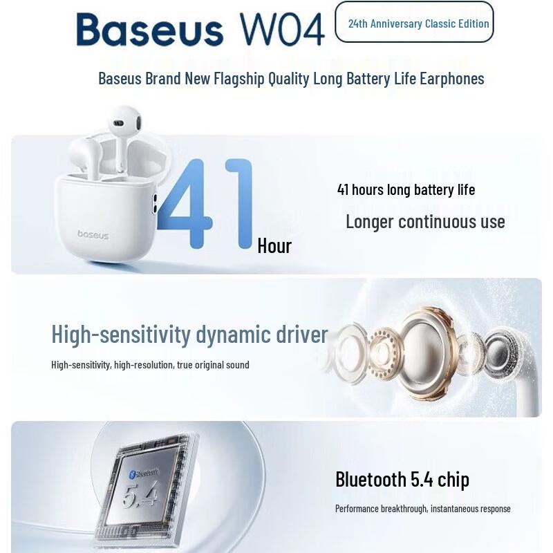 Baseus W04 & BS1 Series Semi-in-Ear True Wireless Earbuds