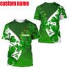 Summer New Printed Irish Celtic Men's and Women's T-shirt, Custom Name Short Sleeve Unisex Shirt, Harajuku Large Casual Sty