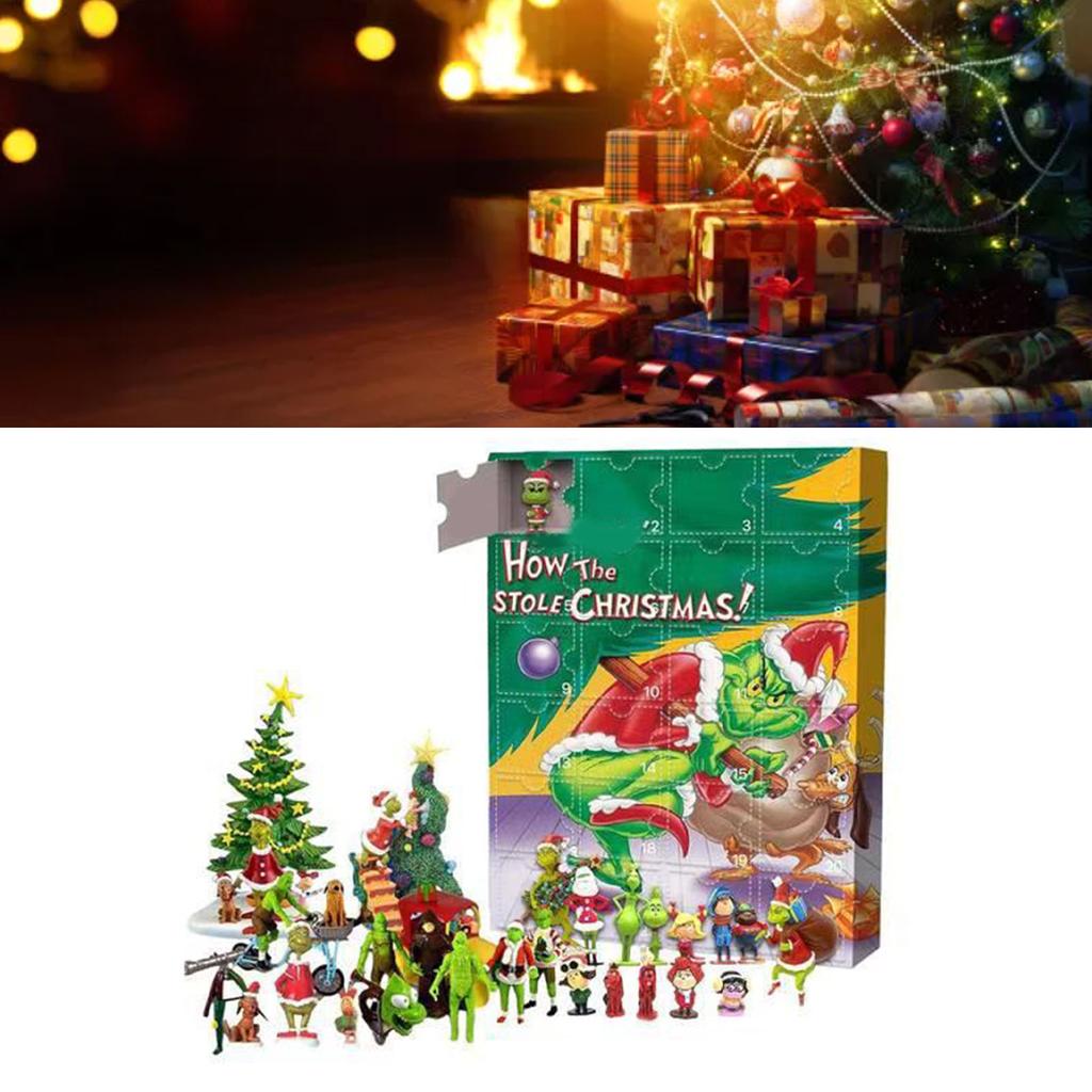 Advent Calendar Figures Cute Cartoon Countdown Calendar Blind Box for Kids Present Collectible