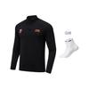 Li Ning Professional Basketball Series Lock Temperature Warm Dry Stand Collar Logo T-Shirt Men tops ATLW117-1