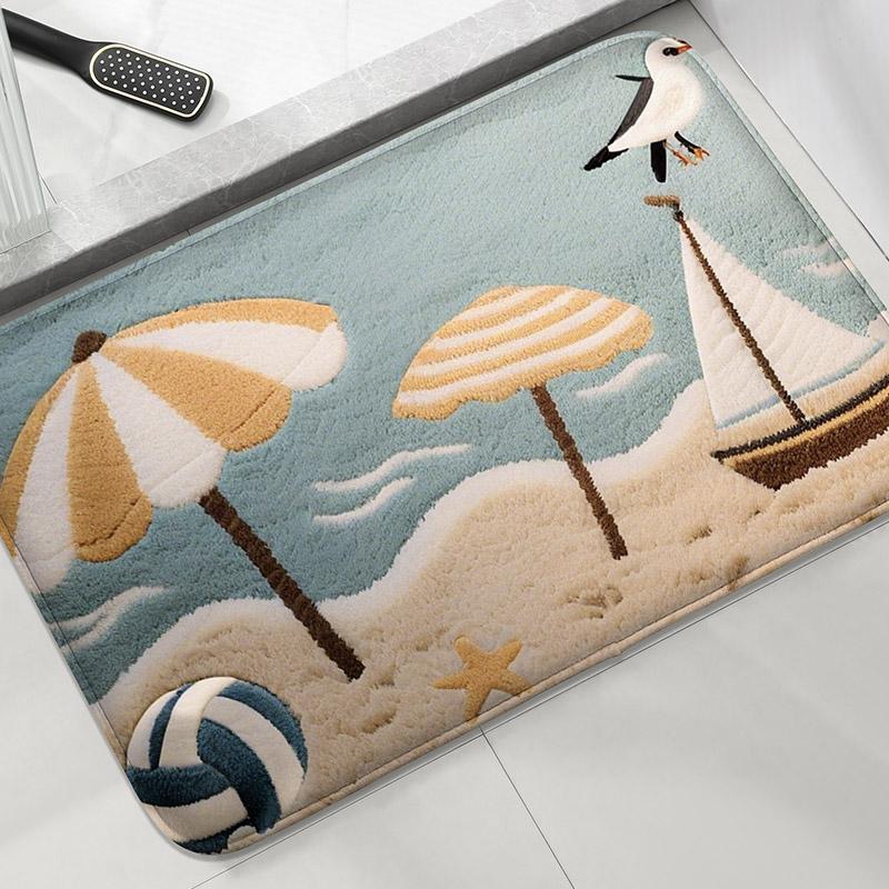 Jellyfish Shower Room, Small Carpet, Toilet, Absorbent Floor Mat, Home Decoration Mat, Bathroom Door Mat, Machine Washable