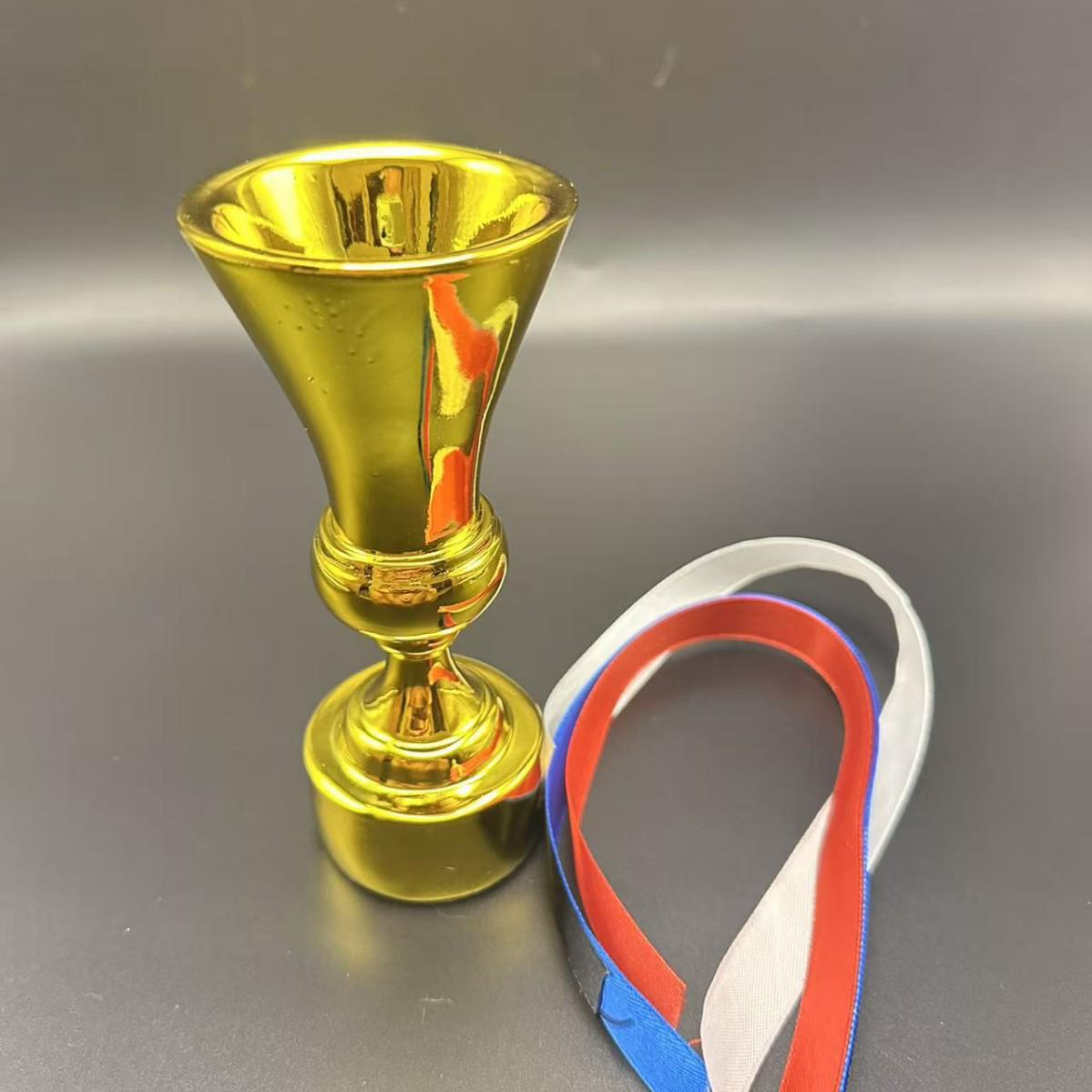 Italian Cup Football Trophy Replica - Coppa Italia Electroplated Resin Trophy Laser Engraving золотой