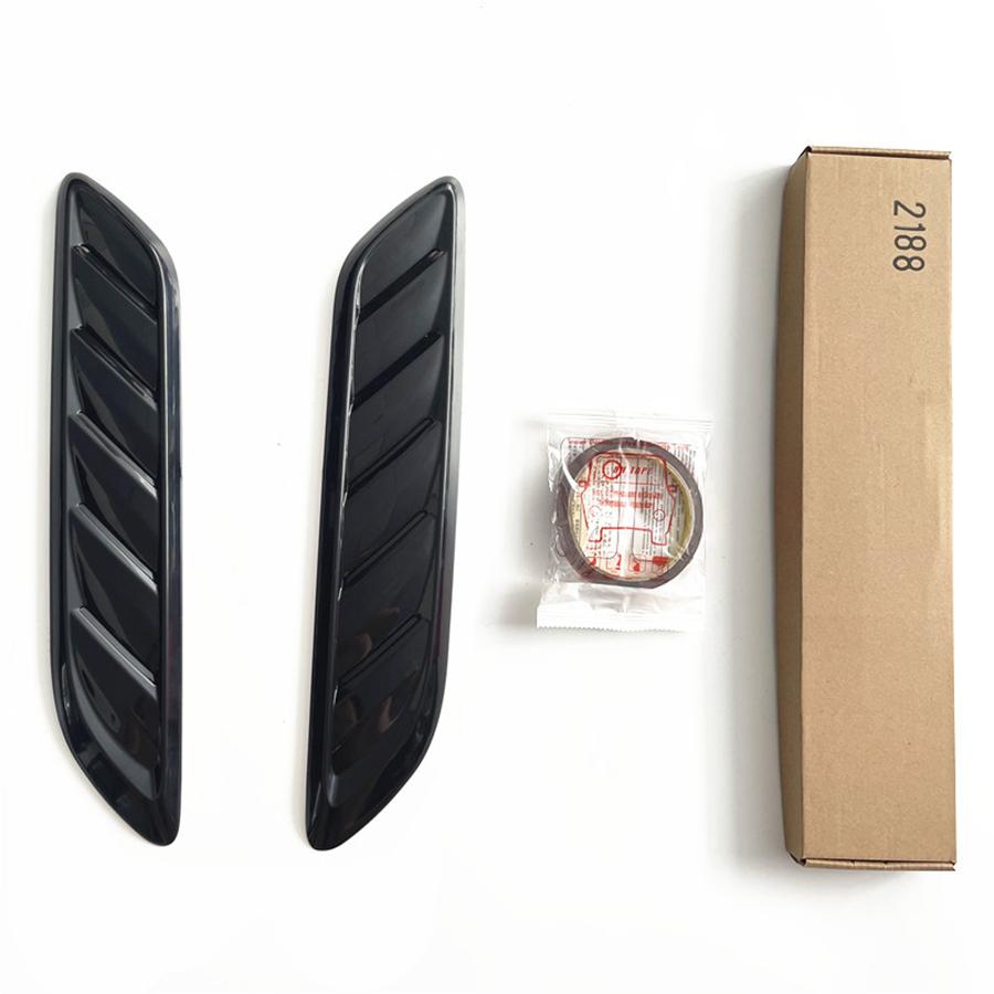 1 par Dekorative bilpanserluftventiler Luftinntak Svart blank