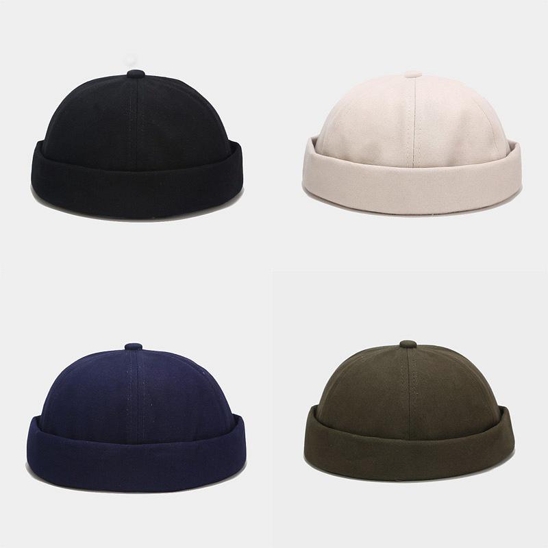 Unisex Solid Color Retro Cotton Melon Cap – Spring/Summer Street Trend